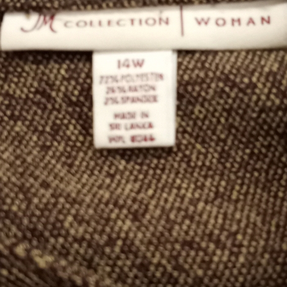 JM Collection Woman Brown Tweed Jacket - Picture 13 of 13